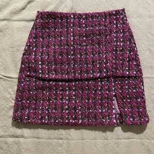SPARKLY TWEED MINI SKIRT
